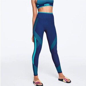 Pink Victoria’s Secret Cool & Comfy Leggings Blue/Navy Womens Size Small